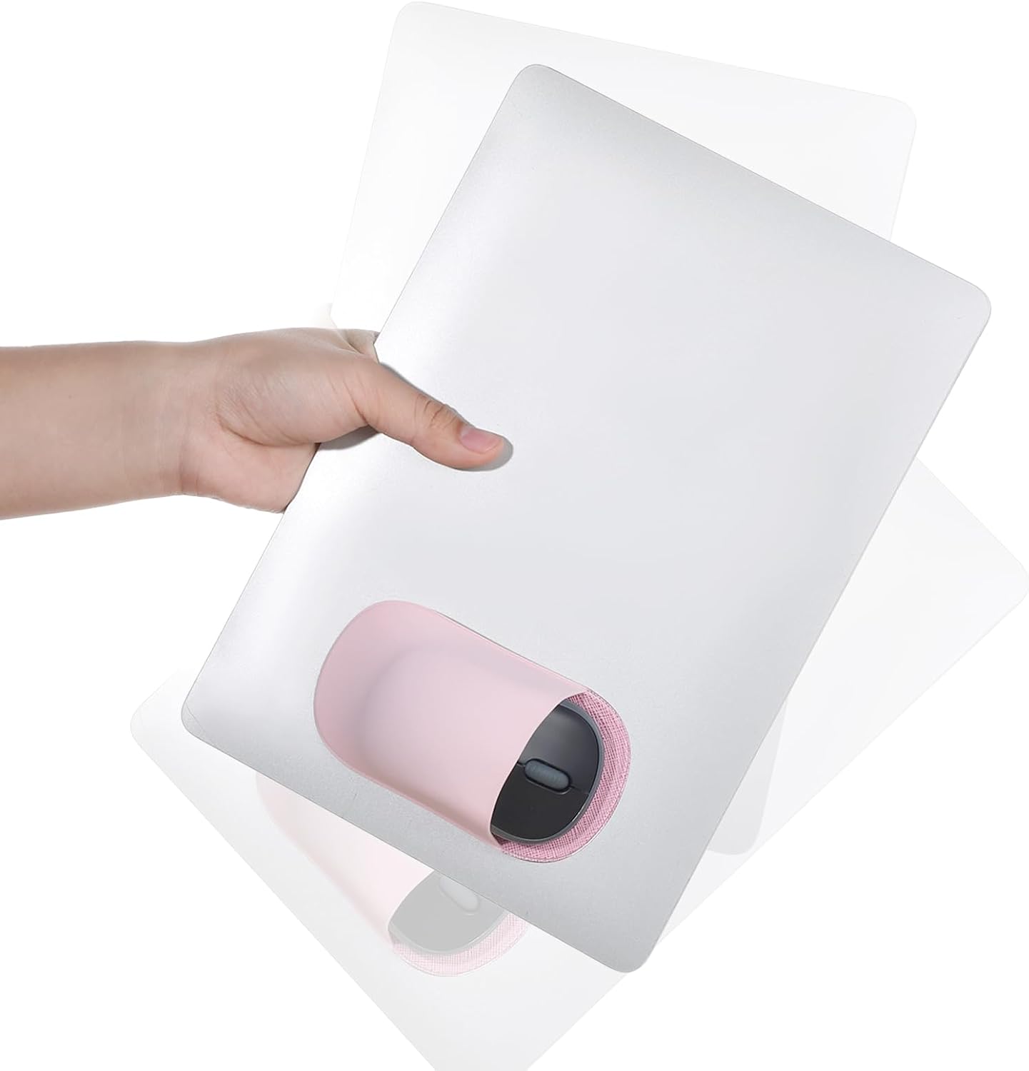 Zelphvt Slim Mouse Holder for Laptop, Mouse Pouch Case Sleeve for Laptop, Universal Mouses Pouches Adhesive Pocket