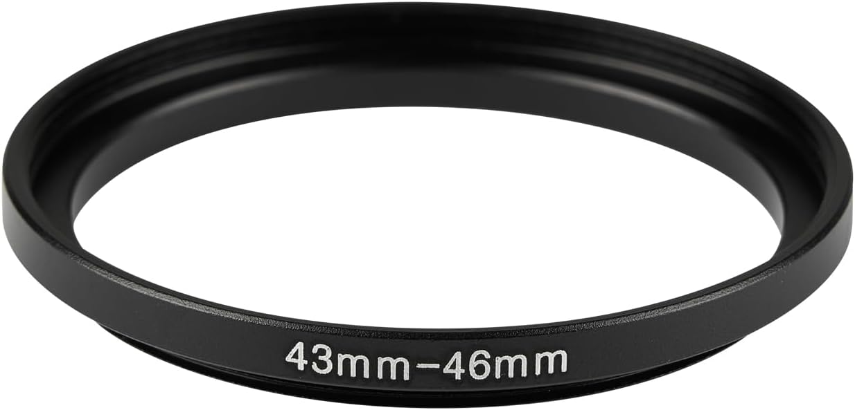 JOYTOLIN 43-46mm Metal Step-Up Ring Adapter Compatible with Mirrorless Cameras DSLR Lens, UV CPL ND Filter Thread
