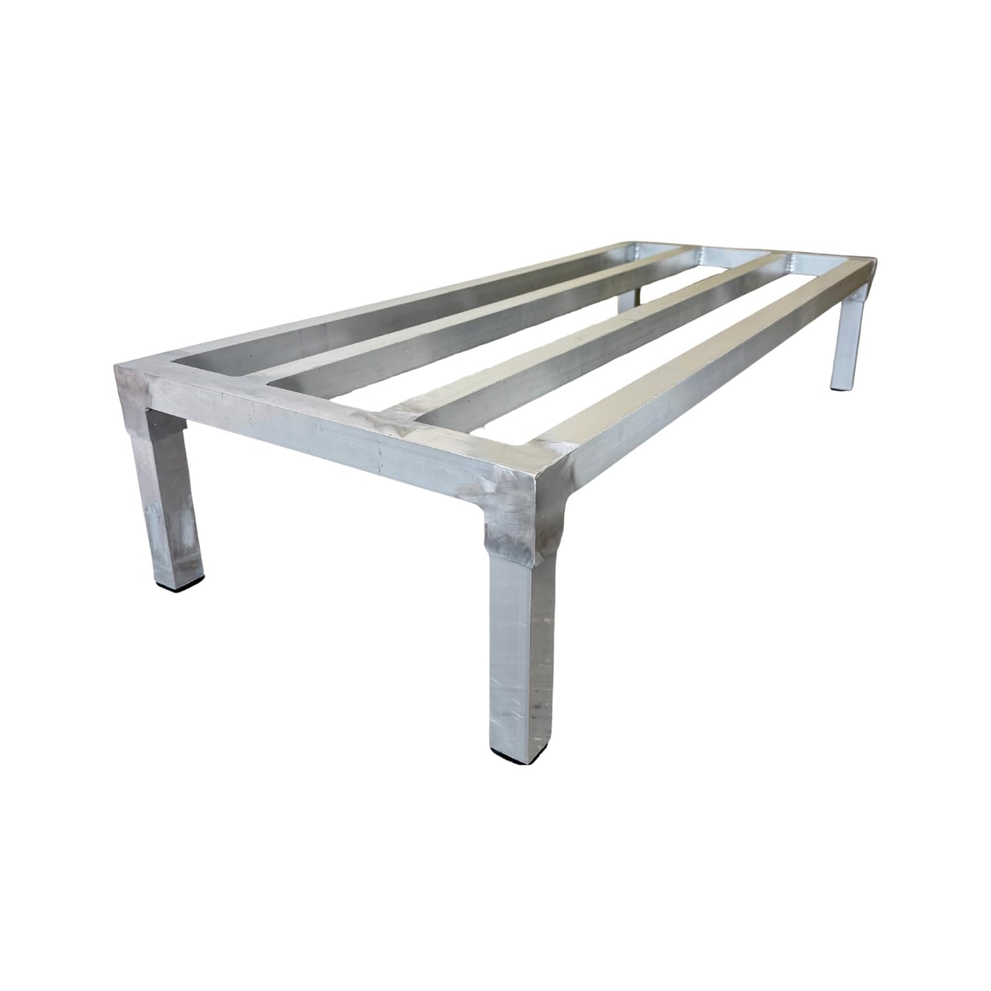 F&L Heavy-Duty Aluminum Dunnage Rack – 1850 lb Capacity, All-Welded Aluminum Storage Platform Designed for Warehouses, Restaurants, Retail Backrooms, and Industrial Use (24"x14"x8")