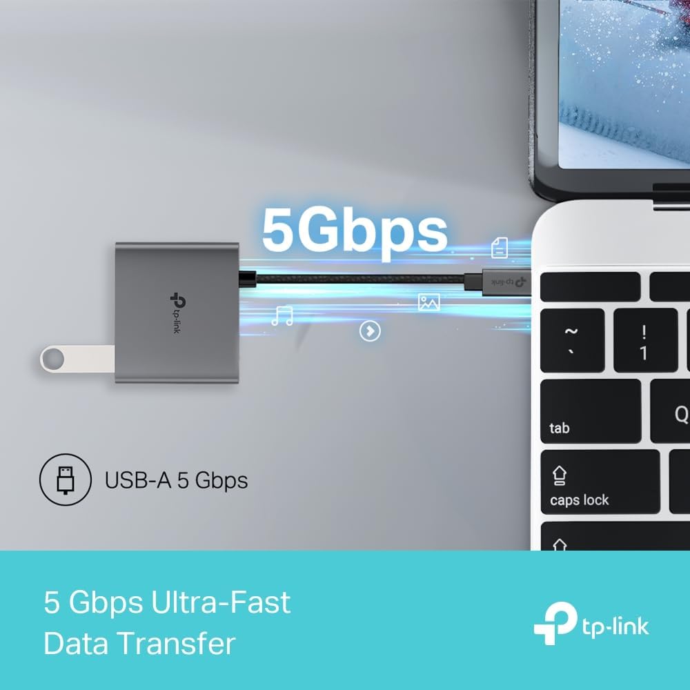 TP-Link 3-in-1 (UH3020C) 4K 100W 1USB-A 3.0 5Gbps USB C Hub Multiport Adapter | HDMI | Power Delivery | Port |