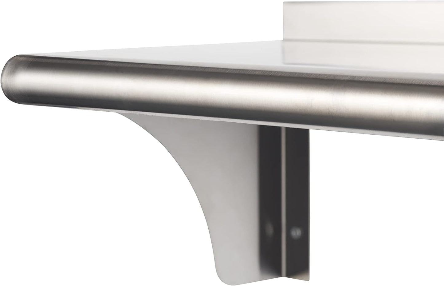 Trinity THA-3326 EcoStorage NSF Commercial-Grade Stainless Steel Wall Shelf for Kitchen, Garage, Pantry, Storage, 48” W x 12” D x 10” H