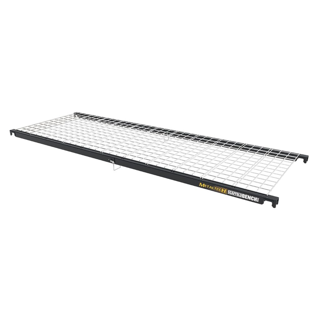 Metaltech Storage Shelf for Interior Scaffolding, Heavy Duty 200 lb Capacity, Metal Shelves for Storage, Shelf Organizers, Scaffolding Accessories, Storage Racks and Shelving