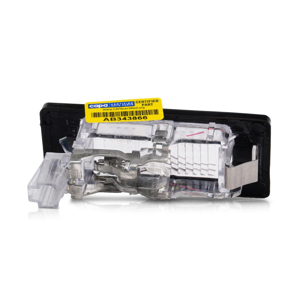 KarParts360 License Light Assembly for VW Tiguan 2014-2018, Driver or Passenger Side, Model CLX-M0-341-2102N-AC-CL360A52