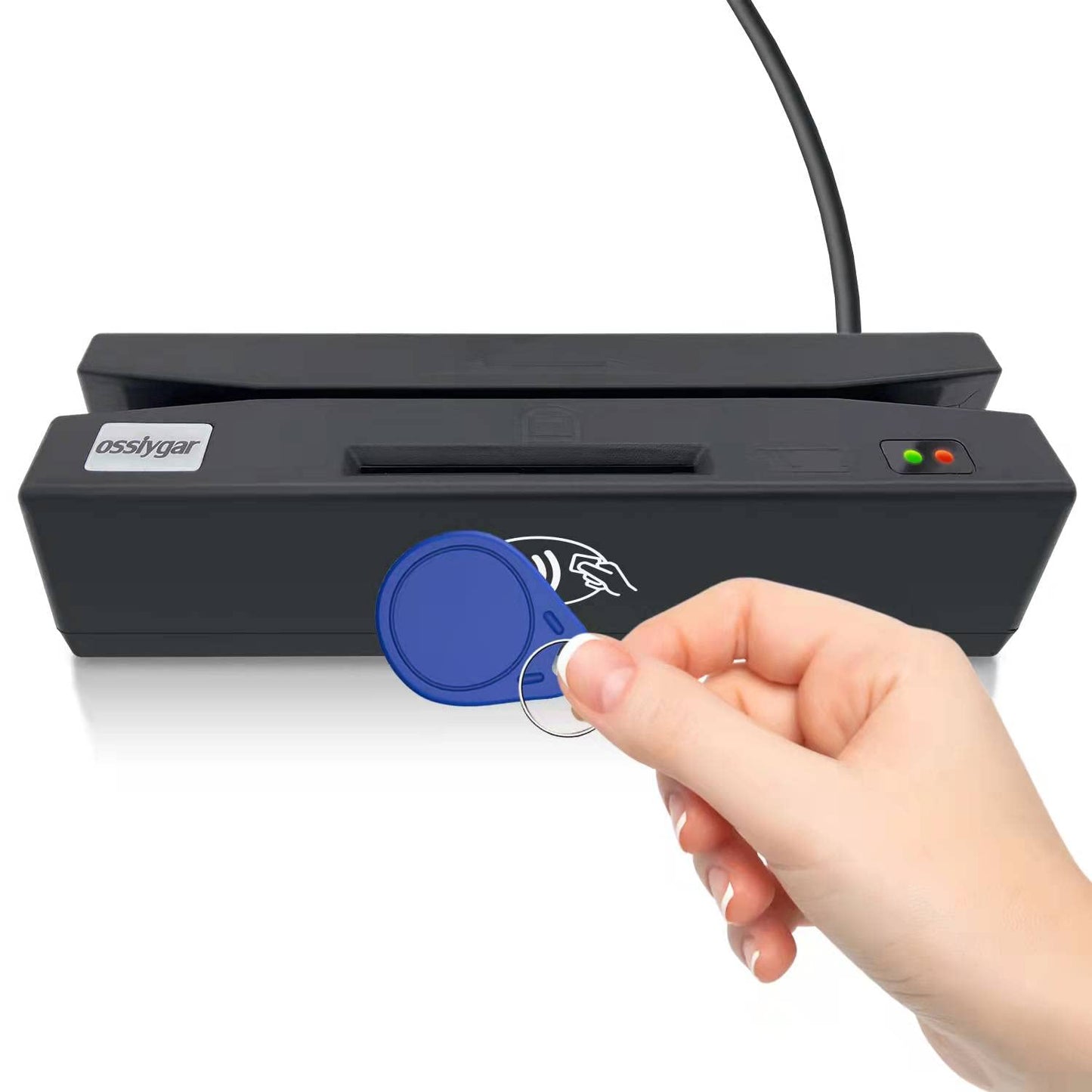 Ossiygar Multi-Function Card Reader, Magstrip Card Reader, Credit Card Reader, Memory chip Card Reader Writer, NFC Card Reader Writer, PSAM Card Reader Writer, Can be Used with Cashier Register