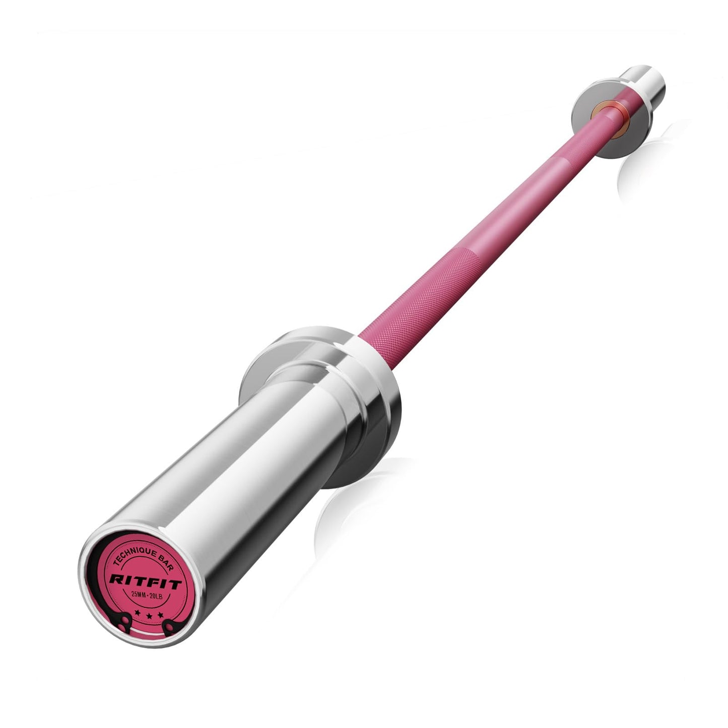 RITFIT Olympic Barbell 4ft/6ft - 2 Inch Weight Bar for Strength Training, Weightlifting, Squat, Deadlift, Bench Press, Curl, Overhead Press - 350lbs/500lbs Capacity 4FT Pink