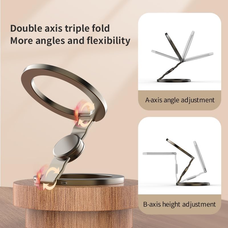 ACCREW Fidget Spinner Magnetic Phone Holder, Phone Grip Stand for iPhone Samsung & Magnetic Cases, Dual Sided Magnet