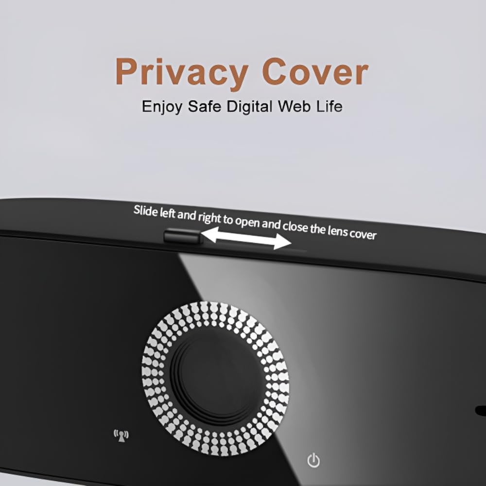 Generic 4K Hprosper Webcam with Microphone for PC, Wide Angle Computer Camera USB Streaming Webcam, Plug & Play