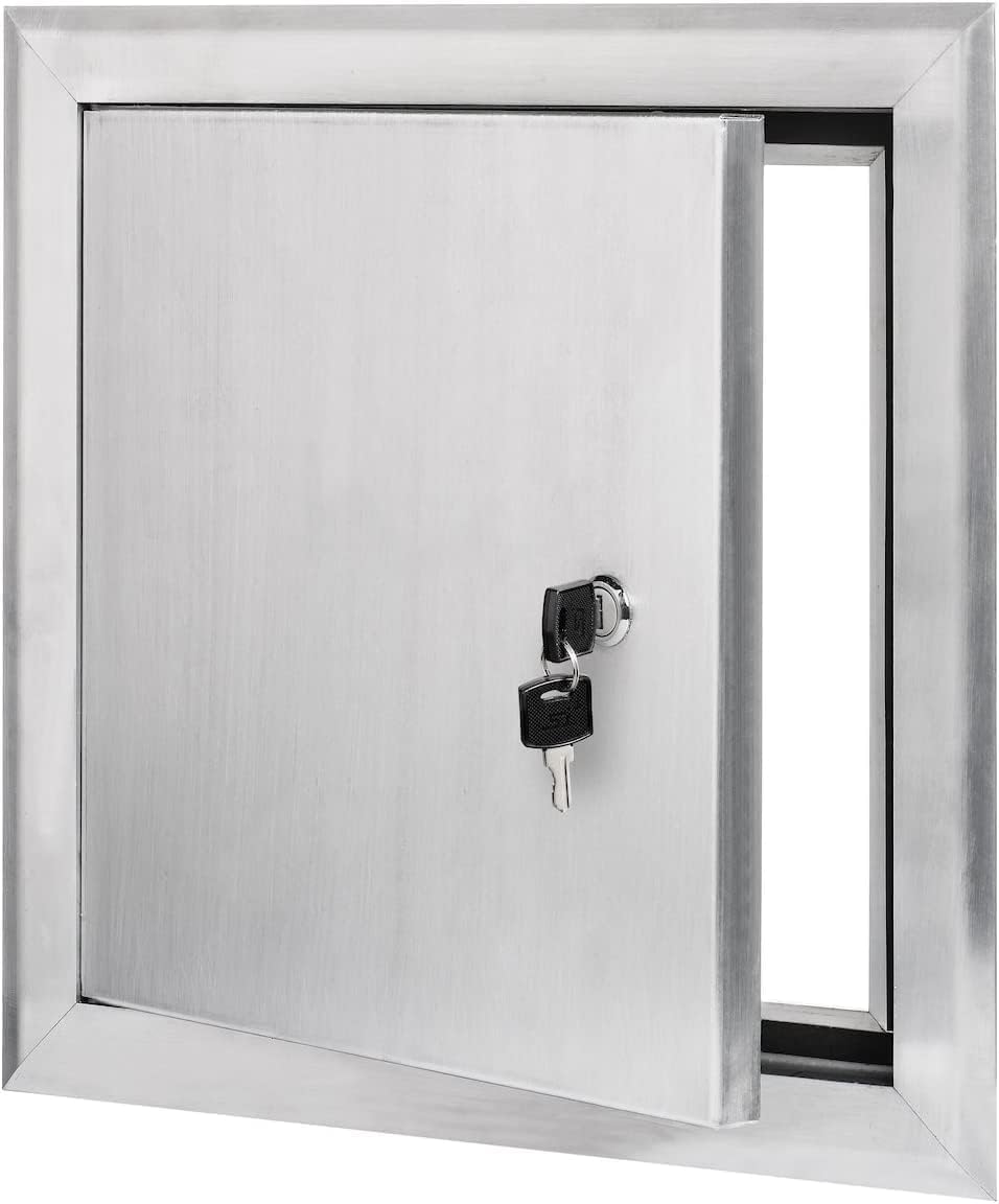 Dynasty Hardware 2400 Series Aluminum Universal Access Door 16 x 16 (Keyed Cylinder Latch)