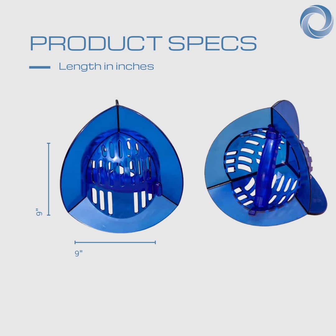 AquaLogix High Resistance Aquatic Bell Set - Blue | Aquatic Dumbbells | Quick Start Guide | Water Weights | Strength & Muscle Building | Pool Exercise Equipment | Pair (HRPCBELL)