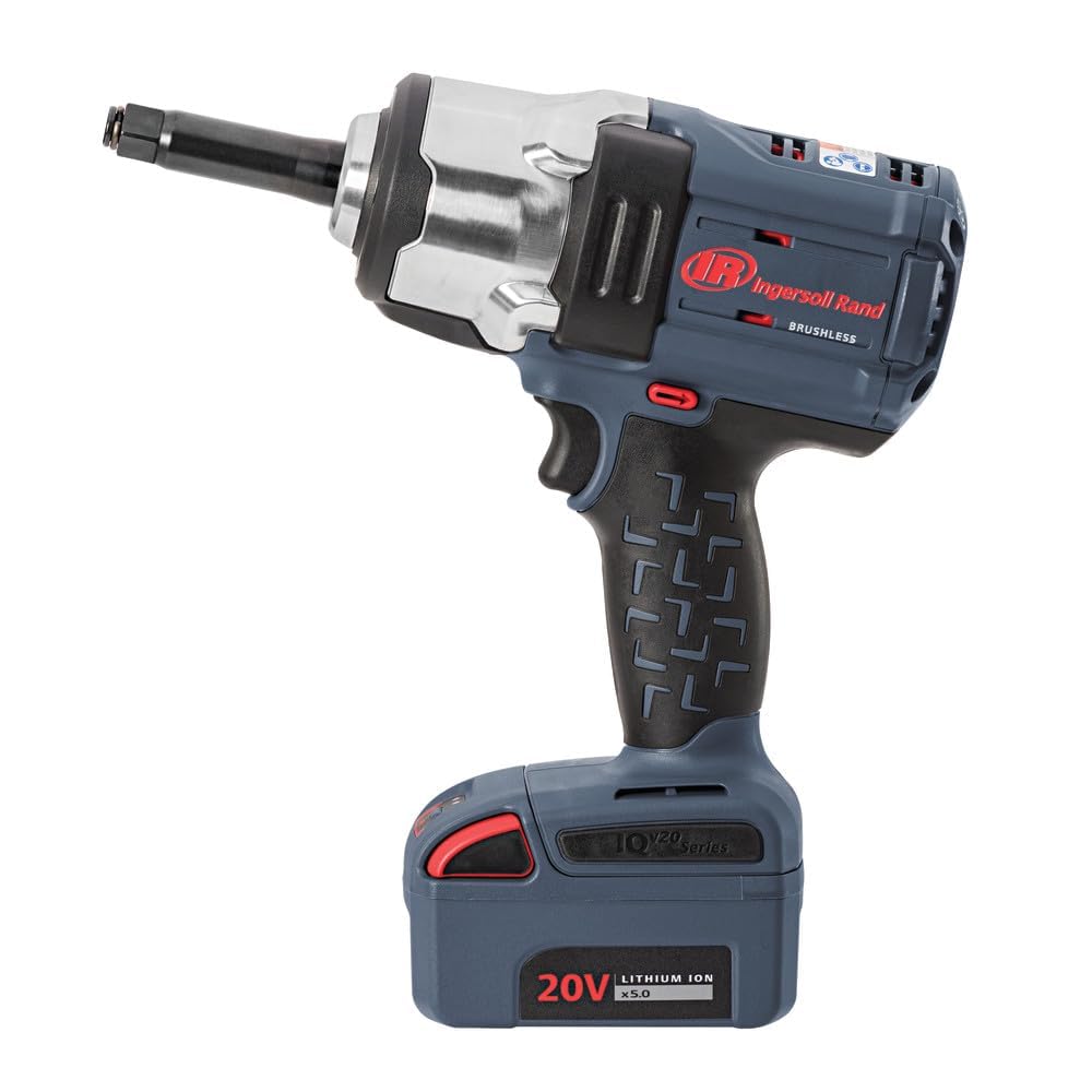 Ingersoll Rand W7252 20V High-torque 1/2" Cordless Impact Wrench, 1500ft-lbs Nut-busting Torque, 2" Ext Anvil