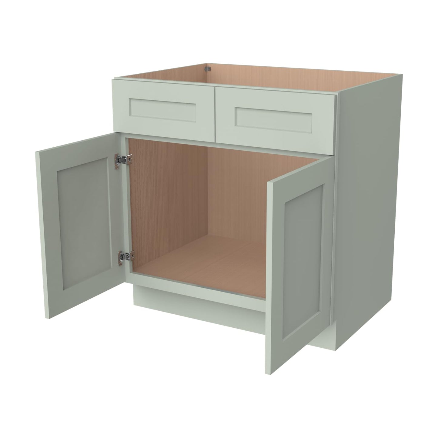 HCIOAN Solid Wood Frame Shaker Style RTA Sink Base Cabinet - 2 Doors, 1 False Drawer for Kitchen, Bathroom Vanity, Office Washroom (SK-Jade Green, 39" W x 24" D x 34.5" H)