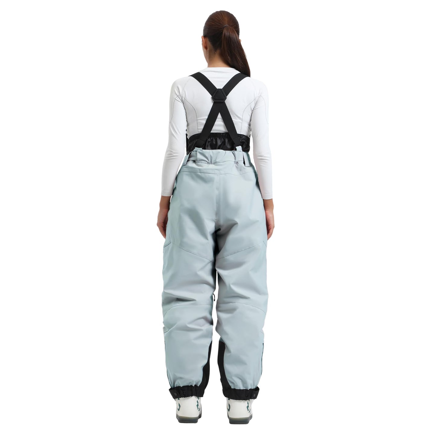 GSOU SNOW Womens Baggy Snowboard Pants Ski Bibs Snow Loose Overalls Waterproof Windproof Insulated Warm