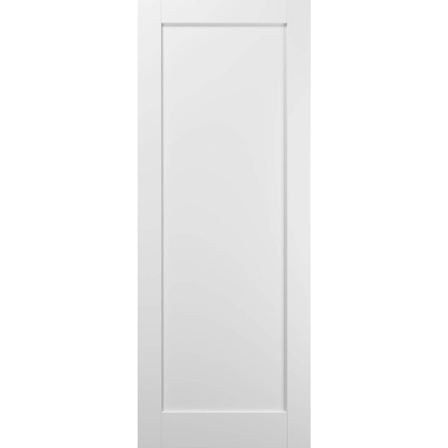 SARTODOORS Slab Barn Door Panel | Quadro 4111 White Silk | Sturdy Finished Wooden Modern Doors | Pocket Closet Sliding-30 x 80"