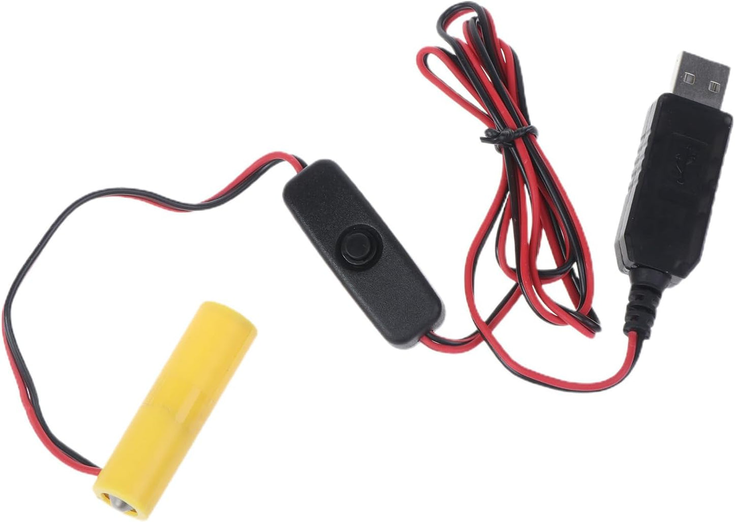 RUINBNC 2pcs 1.5V LR6 USB Power Converter Battery Replace AA Connect for LED Light Remote Control Power Supply Cables