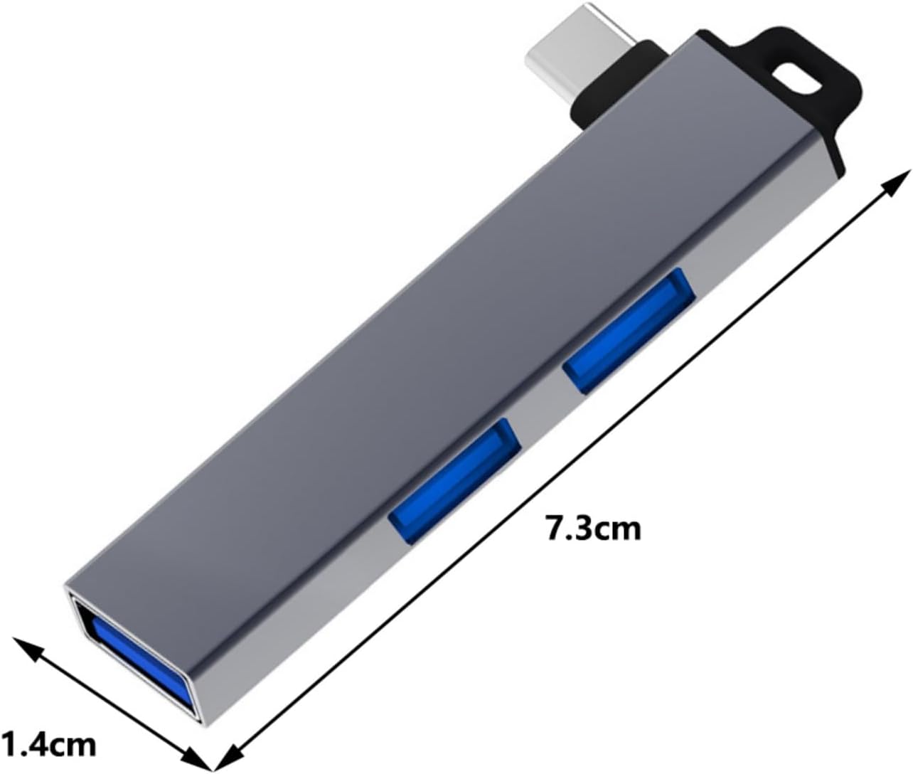MHADBKH USB3.0 3USB Aluminum Alloy Type C Hubs Expander with Port for Window Linux and Androids Devices Stable Data