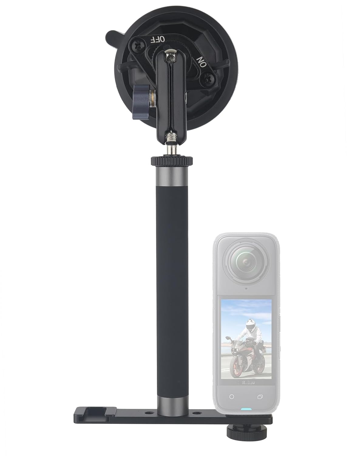 Rigdance 1/4" 15cm/5.9 inch 1/4" (2PCS) Aluminium Thread Extension Rod Mount, Camera Extension Rod for Dash Cam, Action