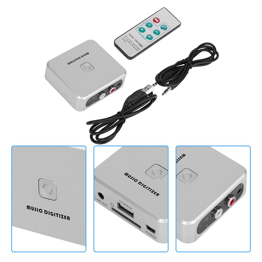 MP3 Cassette Music Digitizer Analog to Converter, Records Tapes Audio Converter Tape Storage Conversion Stereo Sound