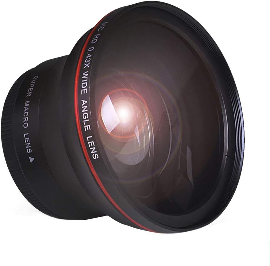 Tectra 52MM 0.43x D3300 D3200 D3100 D5500 D5300 D5200 D5100 D7100 D7000 Professional HD Wide Angle Lens (Macro Portion)