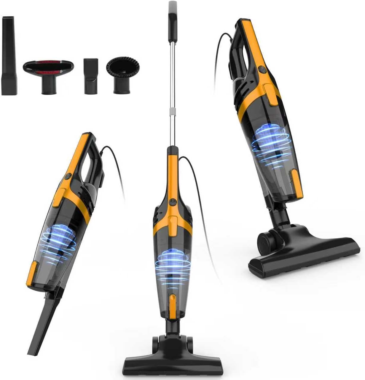 Skiennix Corded Stick Vacuum Cleaner - 20Kpa Powerful Suction | 16Ft Cord, 2-in-1 Handheld for Pet Hair & Hardwood Floors