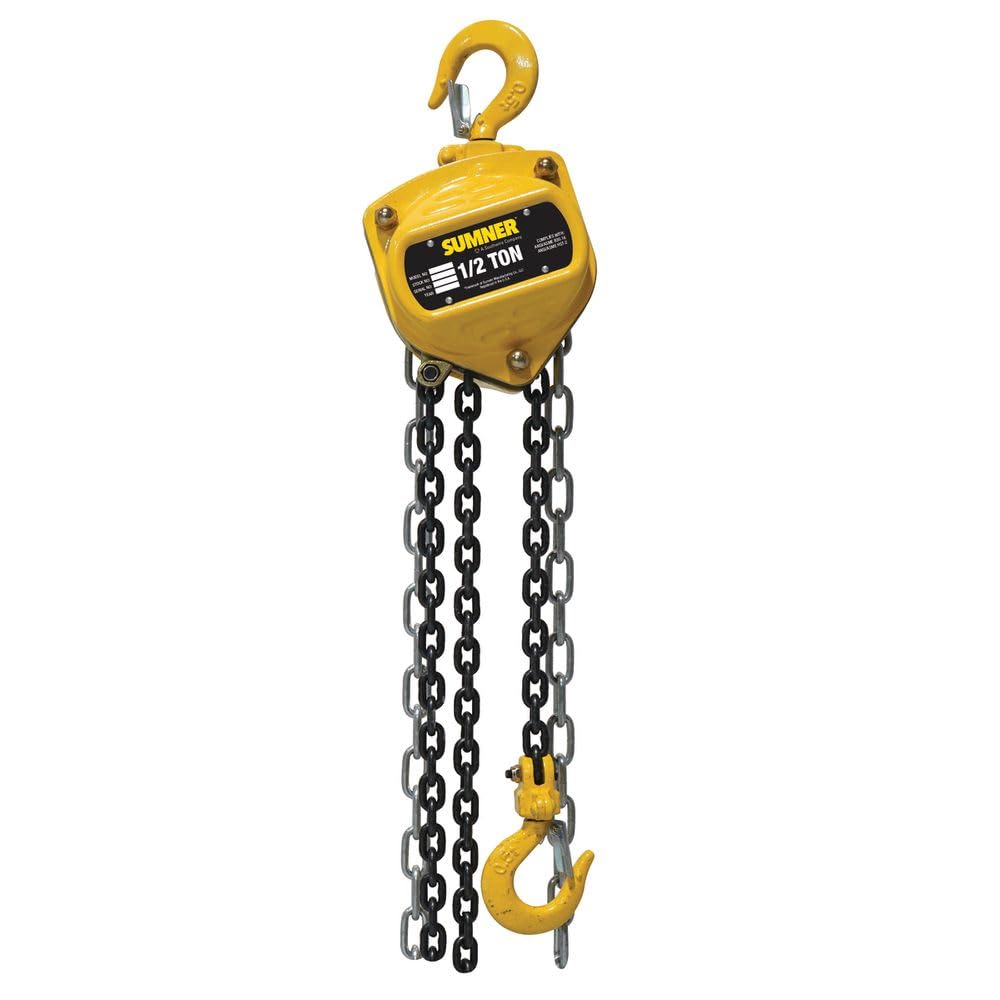 Southwire Sumner 787560 1/2 Ton Chain Hoist with 20 ft. Chain Fall