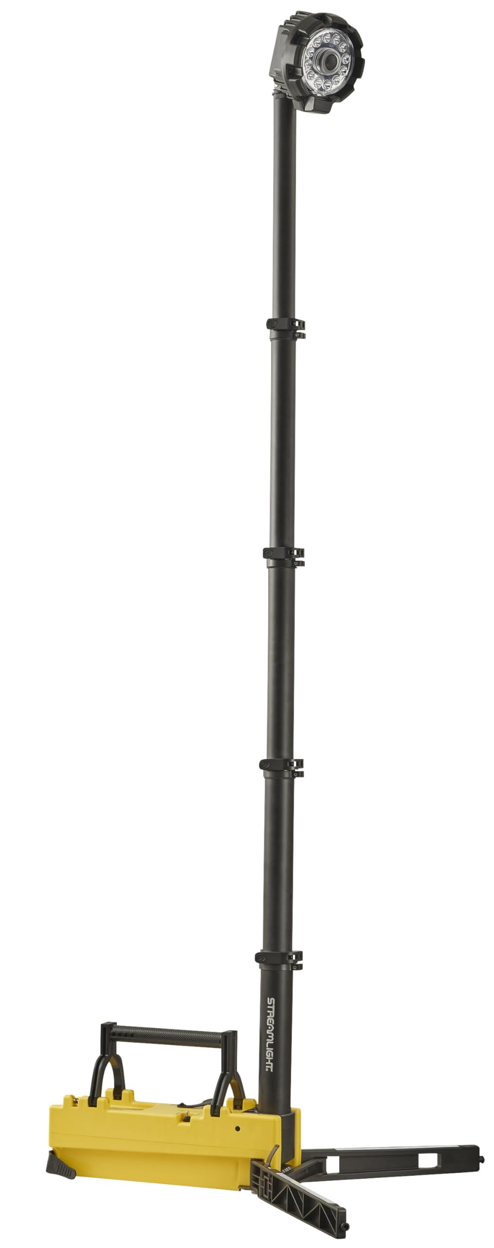 Streamlight 45670 Portable Scene Light 10,000-Lumen Portable and Collapsible Flood Light with Heavy-Duty Shoulder Strap, 120V AC Charger, 12V DC Cord and 6-Foot Extension Pole, Yellow