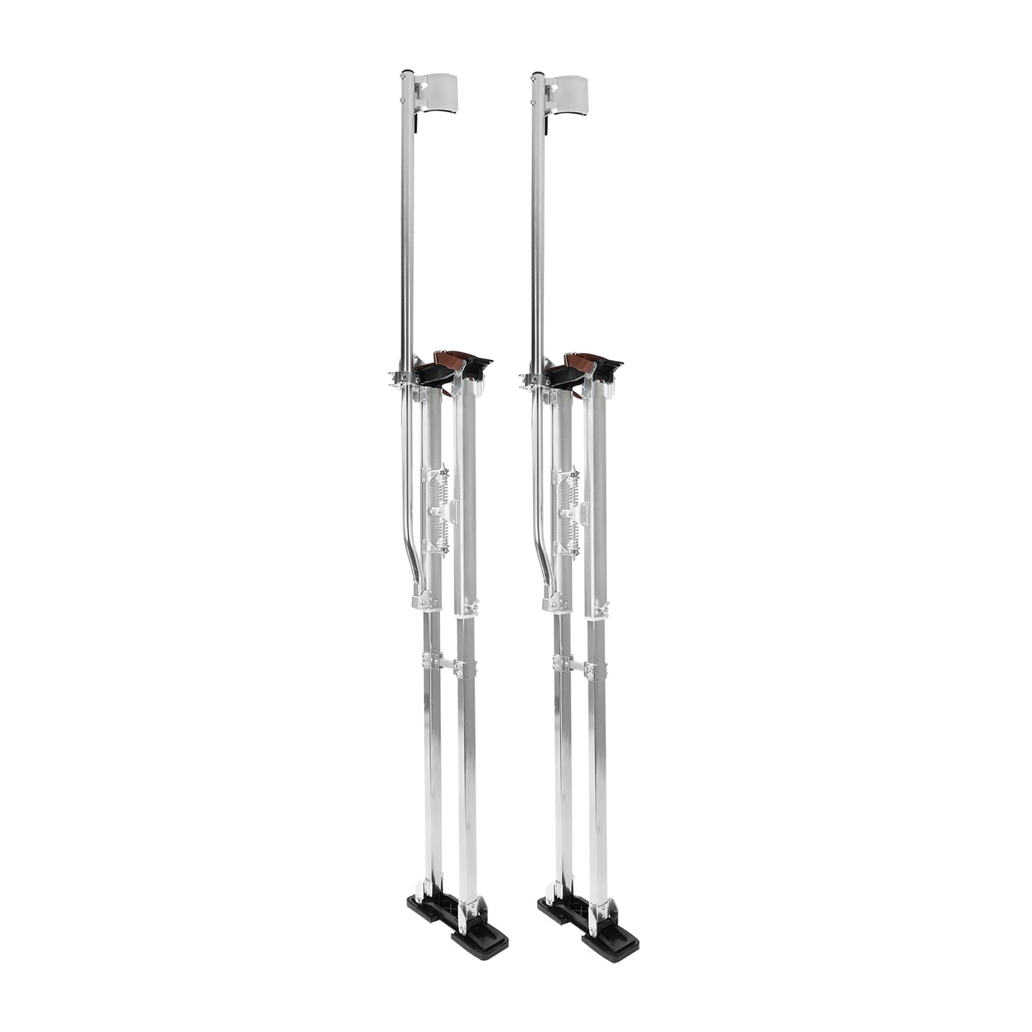 48 inch -64 inch Professional Grade Adjustable Drywall Stilts Taping Paint Stilt Aluminum Tool Stilt for Painting Painter Taping Silver
