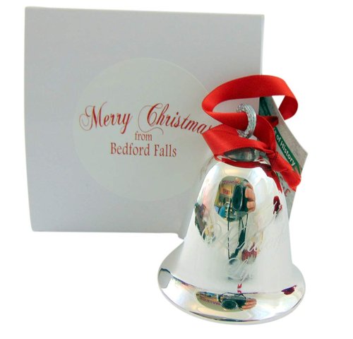 Its a Wonderful Life Bell Christmas Decoration Souvenir Keepsake Ornament in a Bedford Falls Gift Box