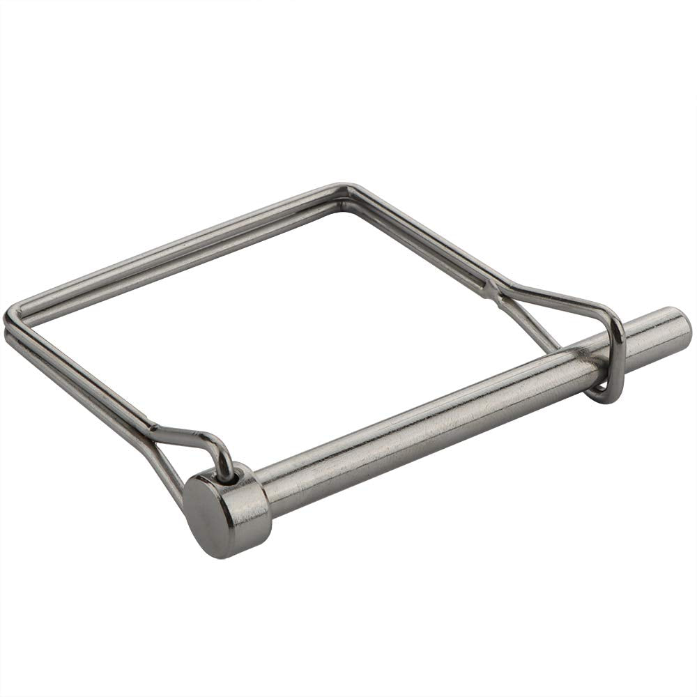 2 Pack Extended Square Safety Coupler Pin 1/4" x 2-3/4"(6.3mm x 70mm), Full Marine Grade 316 Stainless Steel Heavy Duty Shaft Locking Pin