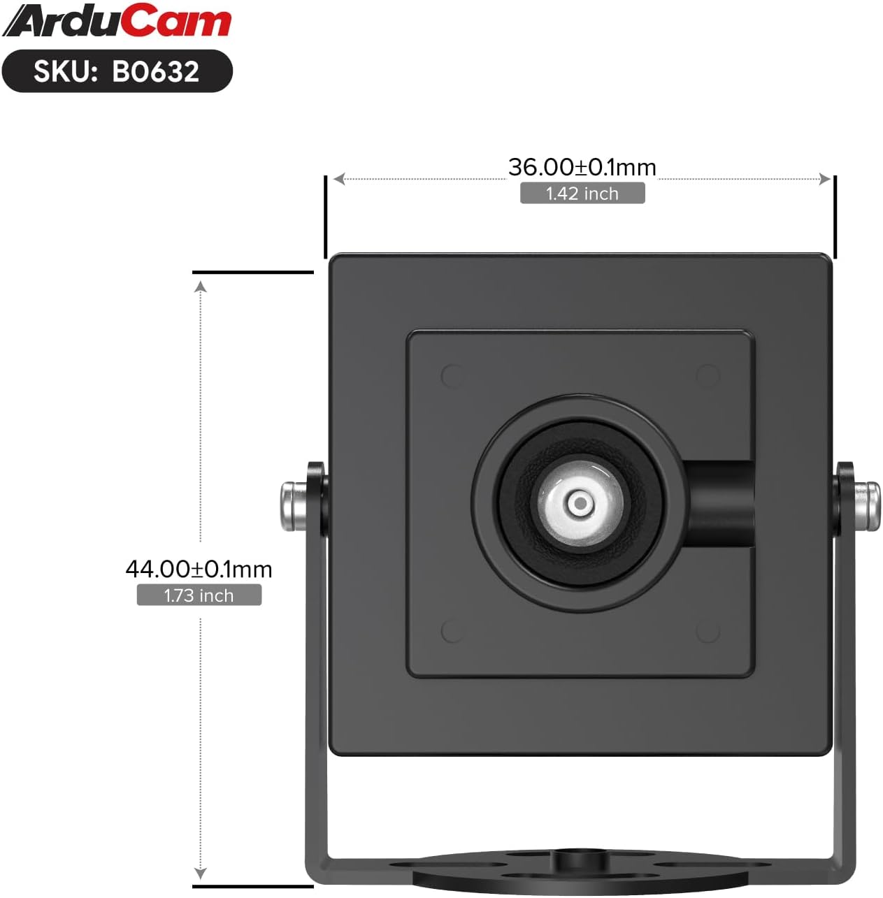 Arducam 800 VGA Global Shutter USB Camera Module, FPS@QQVGA High Speed Camera, Monochrome Wide Angle UVC Webcam