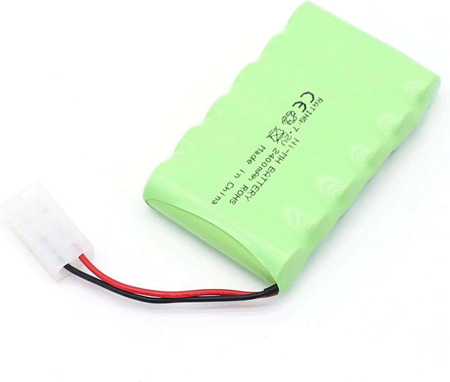 SHAWOROCE 2400mAh 7.2V Ni-Mh Rechargeable Battery Replacement for RC Car Electric Toy Truck Construction-Dumper Remote