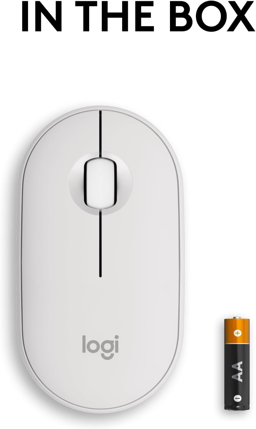 Logitech 2 M350s Pebble Mouse Slim Bluetooth Wireless Mouse, Portable, Lightweight, Customizable Button, Quiet Clicks