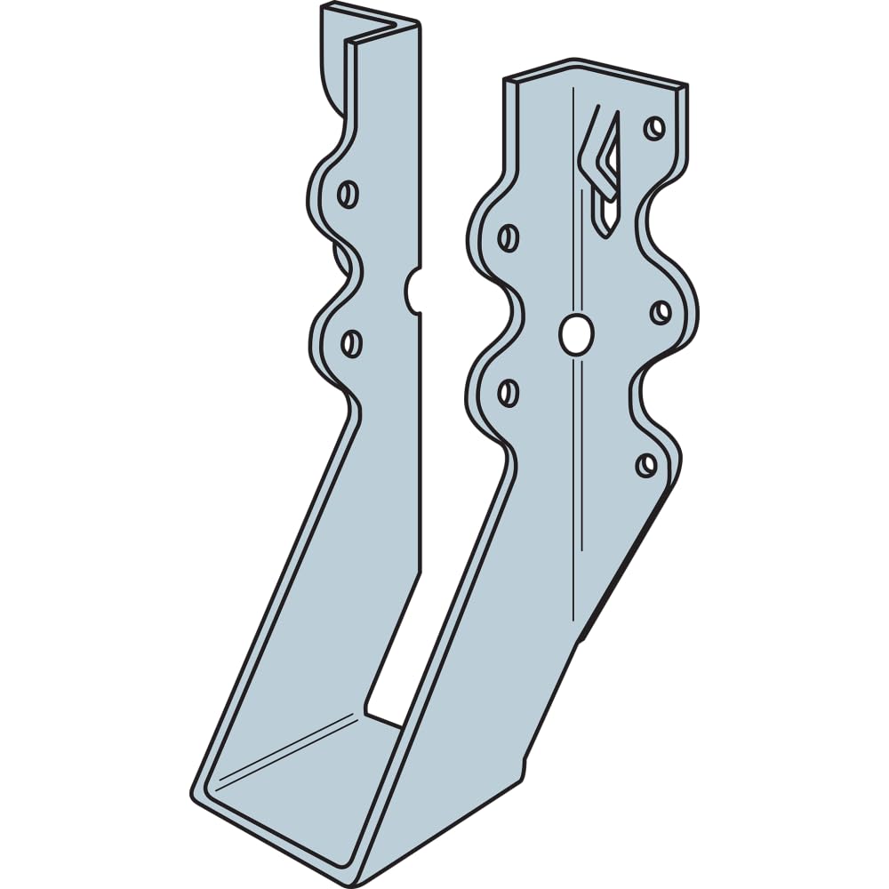 Simpson Strong-Tie LU26 Light Face-Mount Joist Hanger - Wood Construction Connectors, 20 Gauge Galvanized Steel Brackets, Hurricane Rafter Ties, 2x6, 100 Per Pack