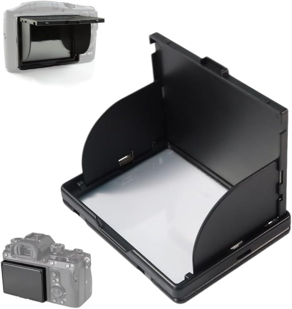 CasaNexa 3" LCD Screen Hood Sun Shade Foldable Anti-Glare Reflection Viewfinder Protector Display Guard Monitor Shield