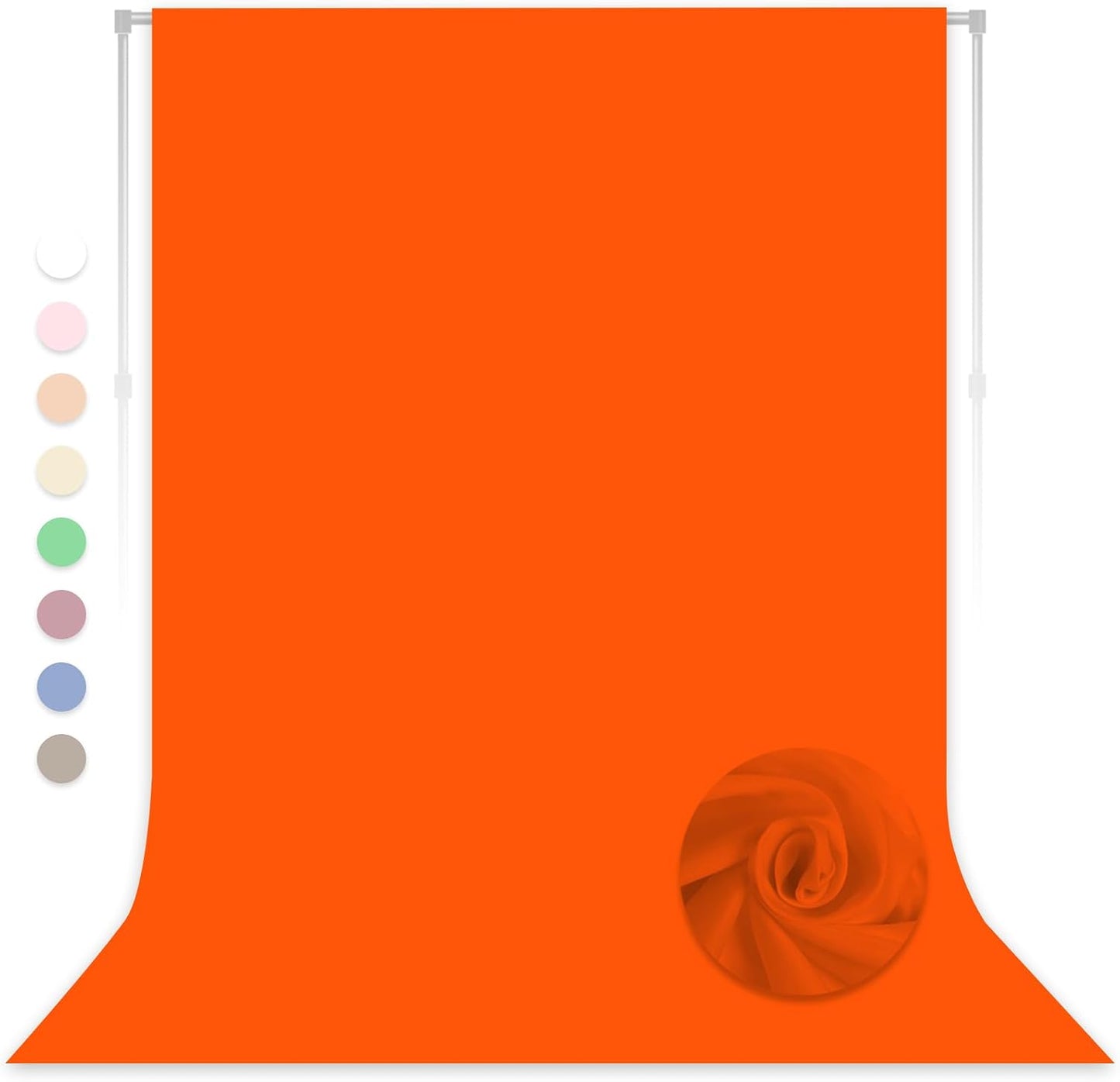 LYLYCTY 5X7 Orange Backdrop for Photoshoot, Professional Photo Backdrop Background Curtain for Product