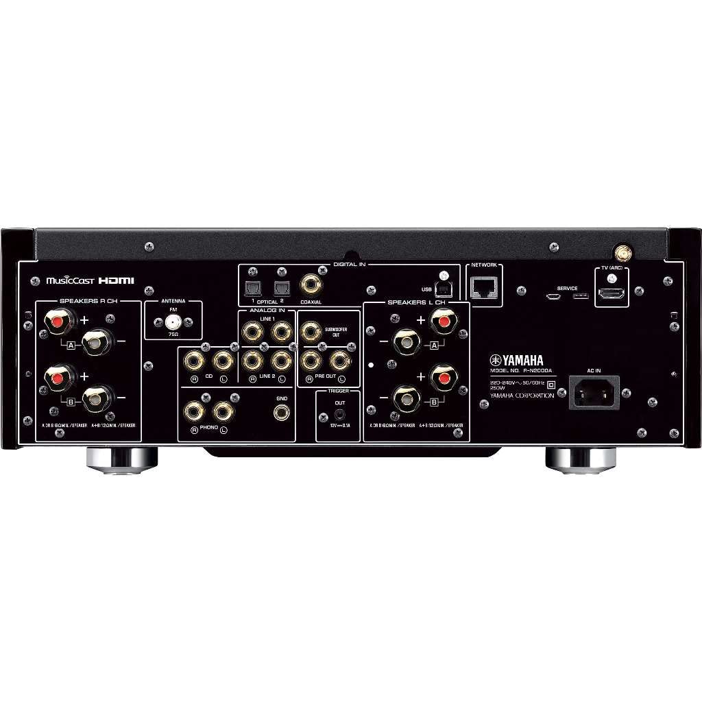 Yamaha Audio Yamaha R-N2000A Hi-Fi Network Receiver with Streaming, Phono and DAC – Black