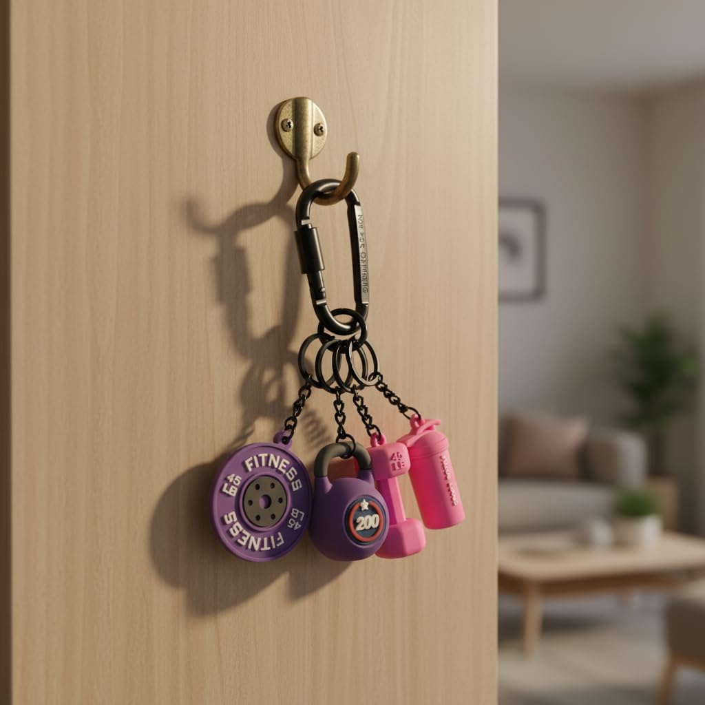 YAHSHYEN Dumbbell Gym Keychain, Workout Accessories for Women and Men, Gifts for Gym Lovers, fitness Keychain for Gym Bags