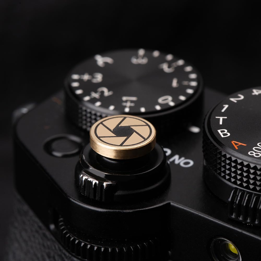 X100V X100F XE4 XE3 XT5 XT4 XT30 Pure Copper Aperture Camera Shutter Button, Suitable for Fuji for Nikon ZF ZFC