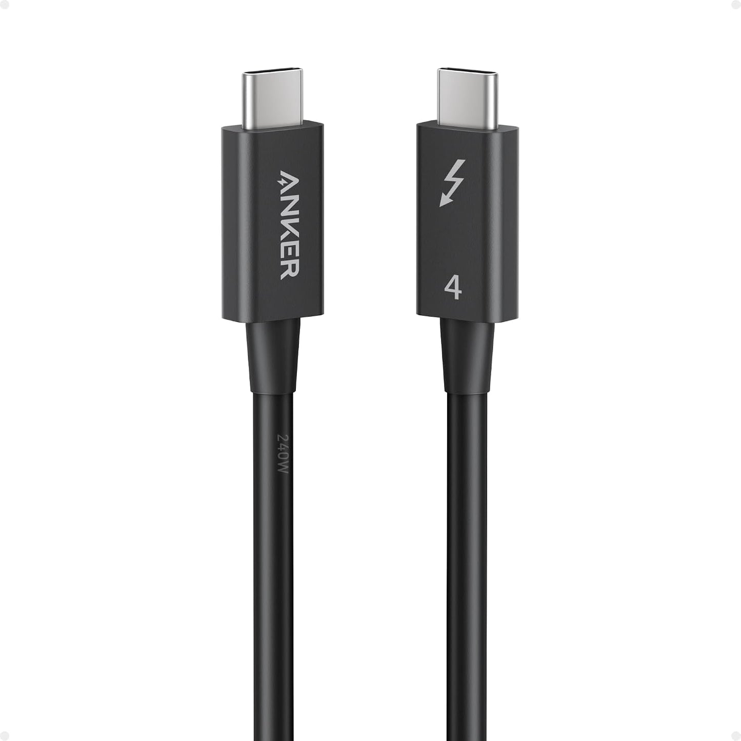 4 8K/4K Display/40Gbps USB4, 4/3, 16(240W, 2.3FT) Anker Thunderbolt Certified USB C to USB C Cable, Compatible