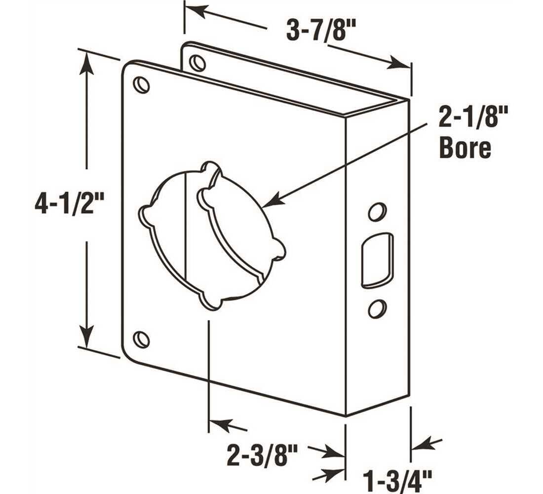 Prime-Line U 10745 Brass Lock and Door Reinforcement Plate for 1-3/4 In. Thick Doors, Bronze Finish (Single Pack)