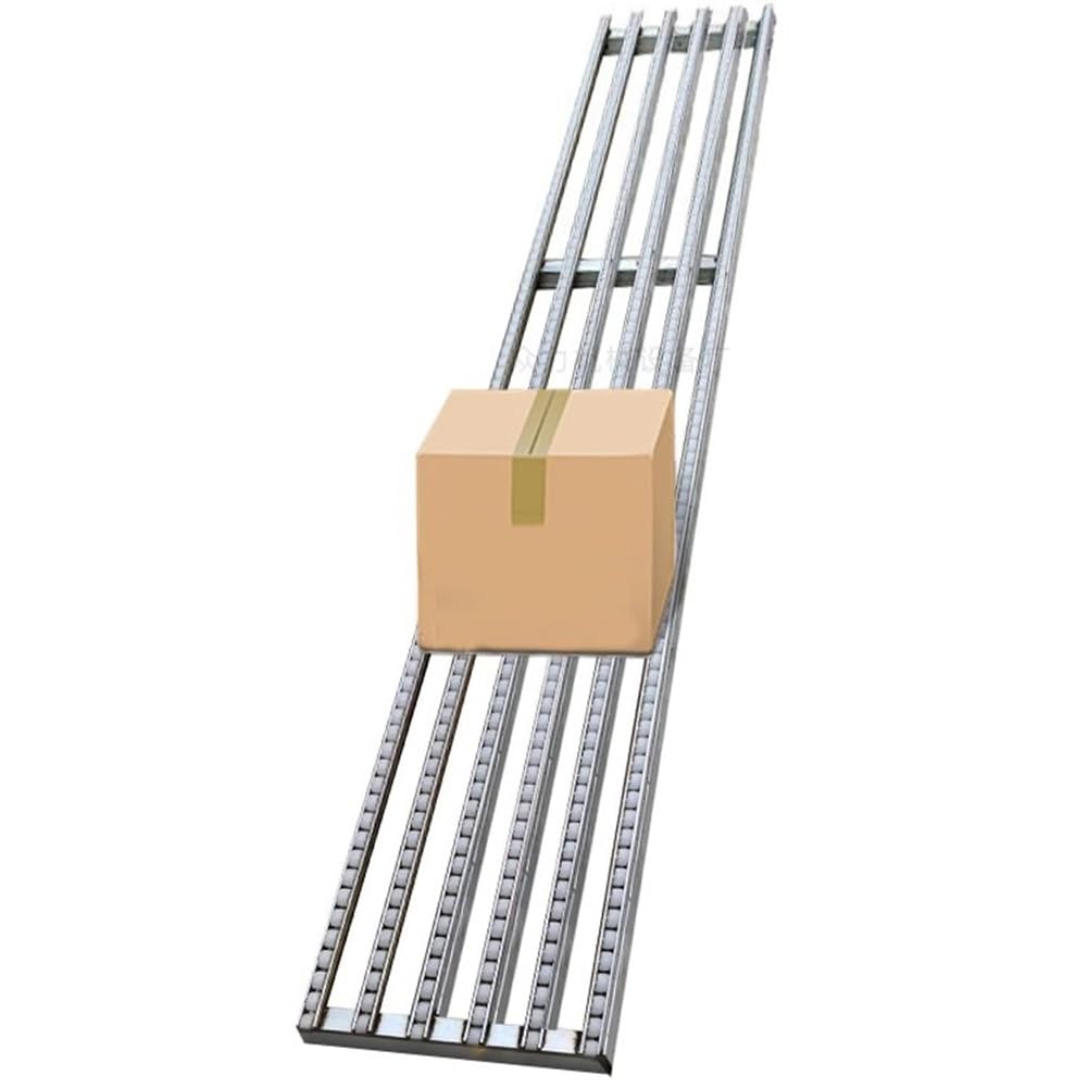 Light-Duty Roller Stand Conveyor - Portable ABS Plastic Slides, Splicable Design for Easy Transport & Unloading, 50cm Width x 150cm Length, Ideal for Box Line Handling