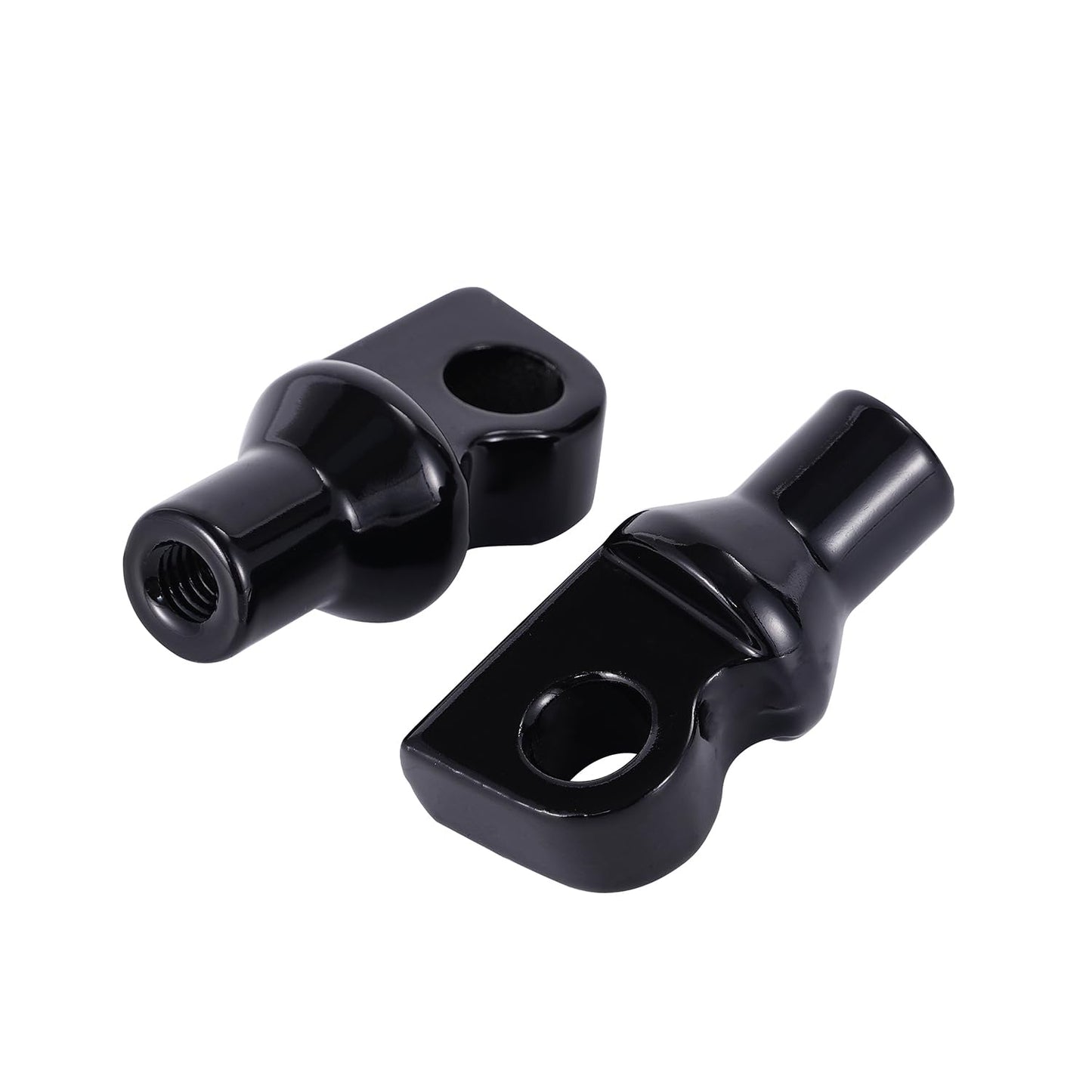 Highway Pegs Passenger Foot Pegs Footrest Footpeg Adapter Fit Harley Touring Street Glide Road King Road Electra Glide Sportster Dyna Softail (Gloss Black)