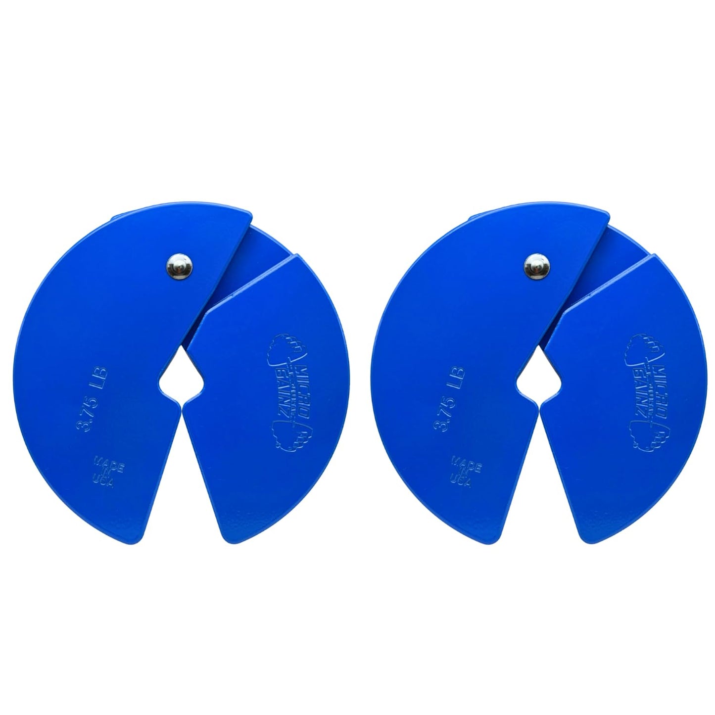 Micro Gainz Dumbbell Fractional 3.75 lb Weight Plate, Ideal for Micro Loading, (Choose Color) 2 Piece Fractional Weight Plates, Designed for Dumbbell Training, Made In USA (Blue)