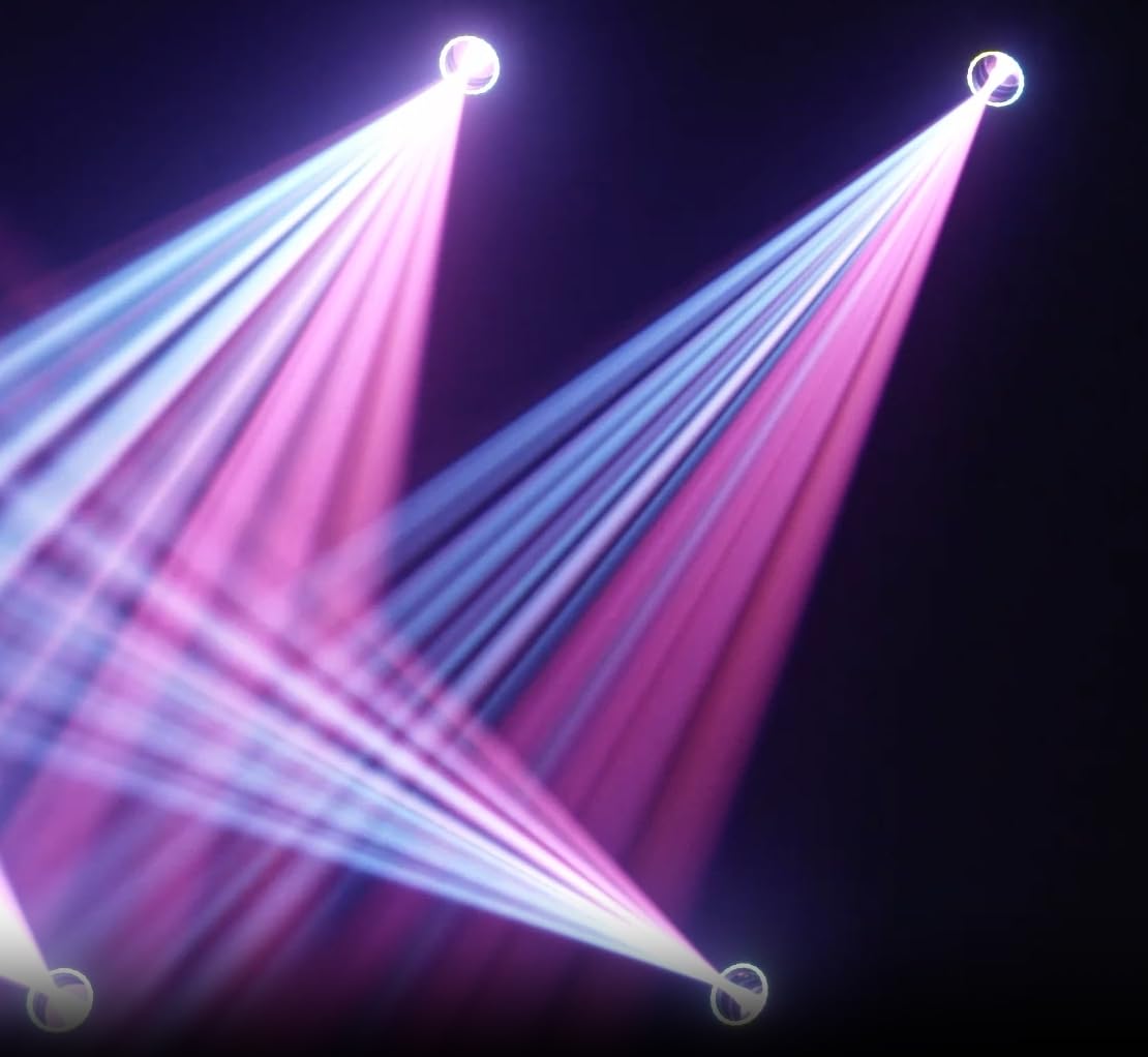 LED 200W Beam Moving Head Light with (6+12+24 combinable Effects),13 Patterns (3 Glass Images)+White Light (1)