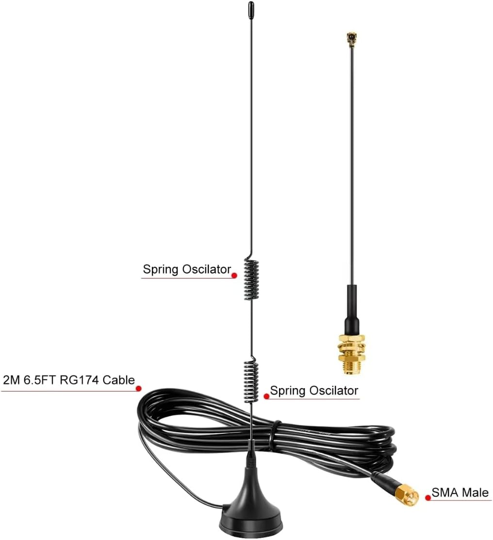 slinkdsco 915MHz ESP32 V3 915MHz 10cm (2 Sets), Meshtastic Long Range Lora Enhanced Magnetic Base Antenna with SMA Male