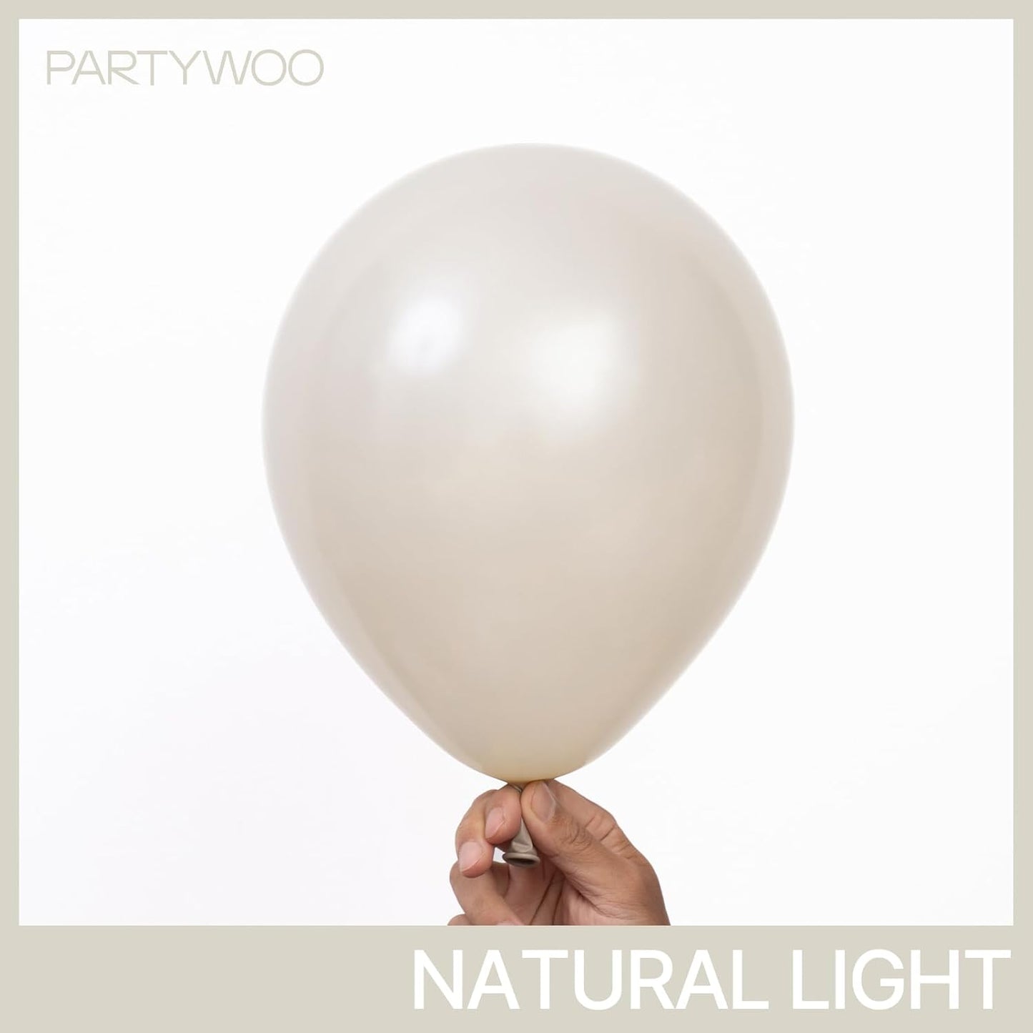 PartyWoo Pearl Beige Balloons - 140-Piece Arch Kit | Off-White, Sand & Cream for Weddings & Events