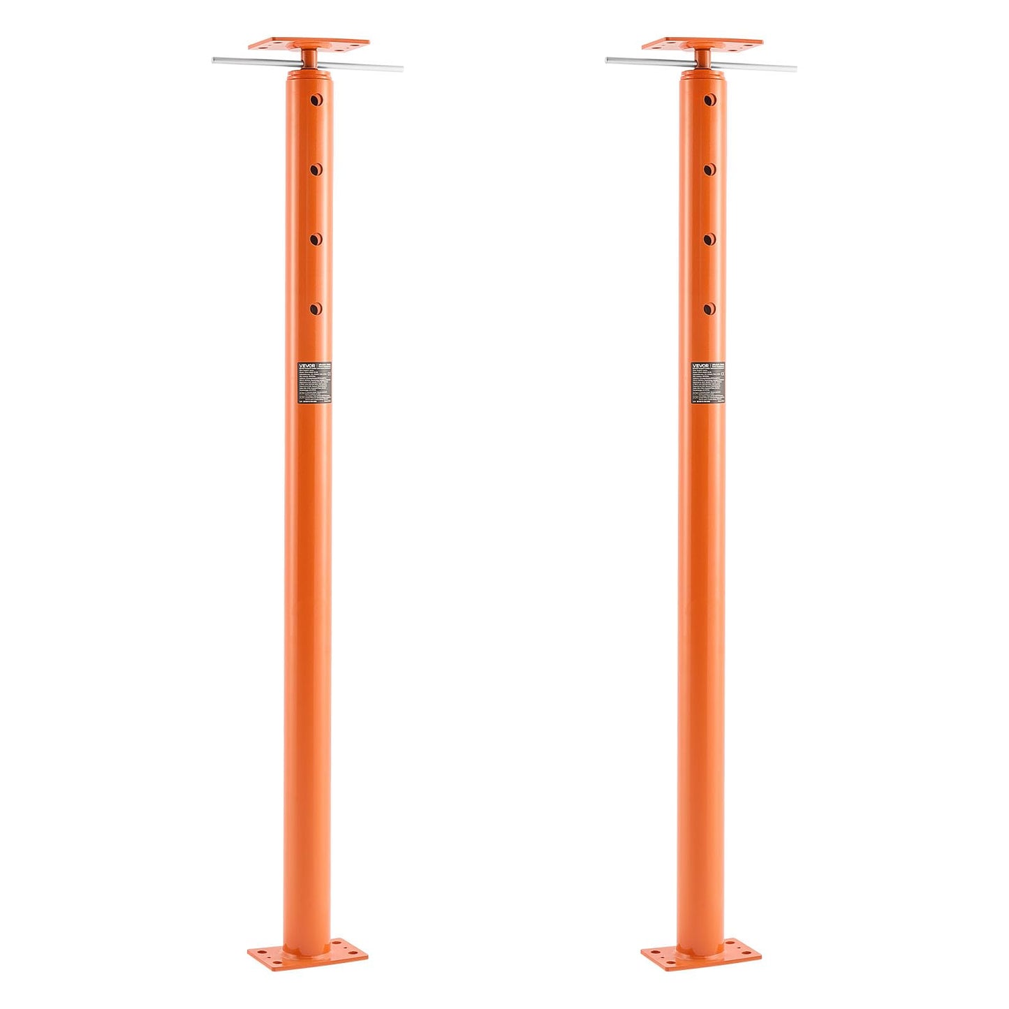VEVOR House Floor Jacks, 2 Pack 53-93 Inch Height Range, 18000 lbs Max Load Capacity, Adjustable Support Beam Basement Jack Post Pole for Leveling, Lift Steel Telescoping Post for Temporary Support