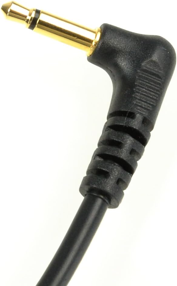 Foto&Tech 90in(2.3M) Stretch/23in 3.5mm Coiled HEAVY WEIGHT LOCKING to Male Flash PC Sync Cable with Screw Lock