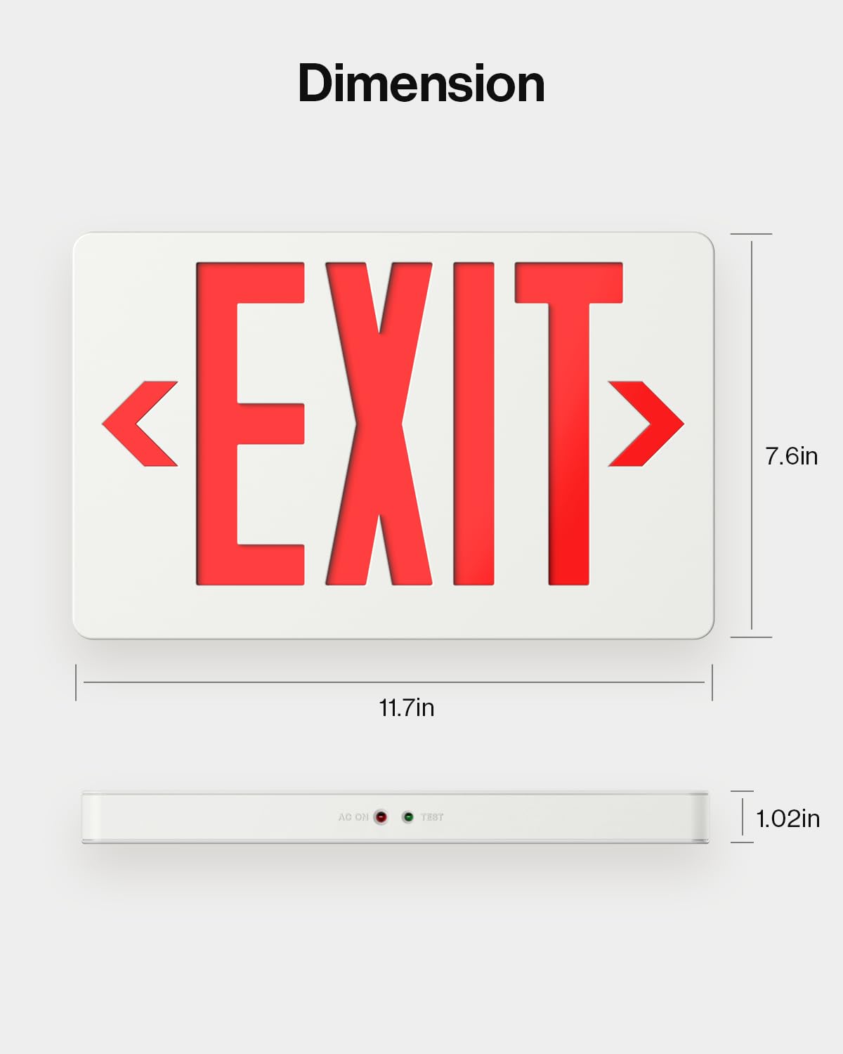 Sunco 6 Pack LED Exit Sign with Emergency Light, Commercial Grade Double Sided Fire Exit Lights, Backup Battery, Illuminated Emergency Exit, 120-277V, Dual Mounting, UL 94V-0 Fire Resistant.