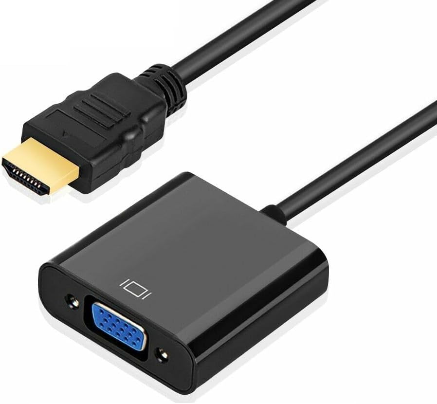 E-Universal Adapter Converter HDMI to VGA Male to Female for Computer, Desktop, Laptop, PC, Monitor, Projector, HDTV