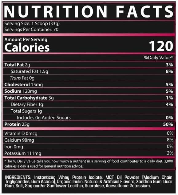 Nutrex Research IsoFit Whey Protein Powder Instantized 100% Whey Protein Isolate (70 Servings, Strawberries & Cream)